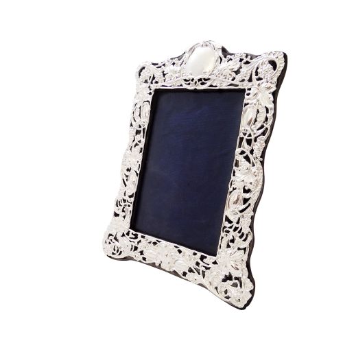 Antique Edwardian Sterling Silver 8 1/4" Photo Frame 1905