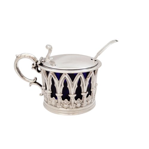 Antique Victorian Sterling Silver Mustard Pot 1837
