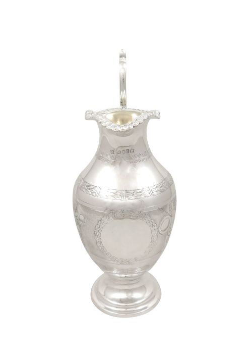 fig 1. Antique Victorian Sterling Silver Jug 1871 - Roman Soldiers
