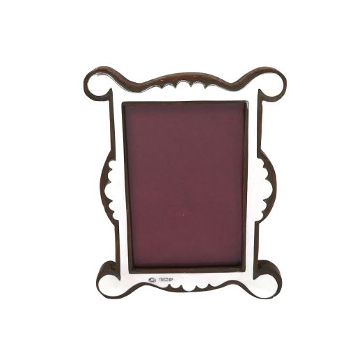 Antique Edwardian Sterling Silver 4 1/2" Photo Frame 1905