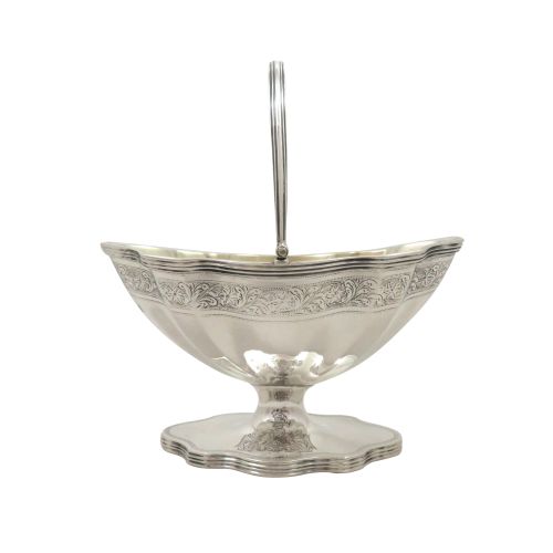 Antique Edwardian Sterling Silver Sugar Basket / Bowl 1907