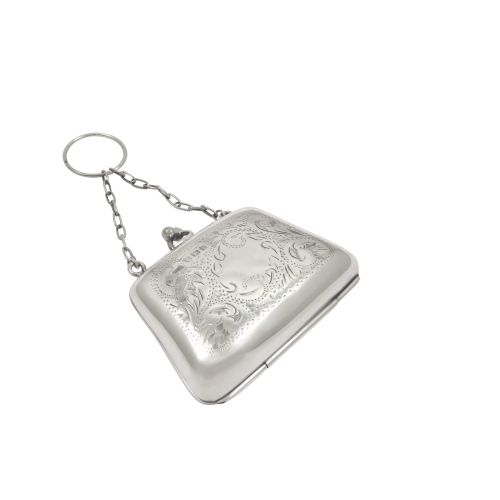 Antique Sterling Silver Purse 1918