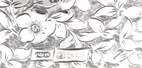 fig 1. Antique Victorian Sterling Silver Calling Card Case 1891
