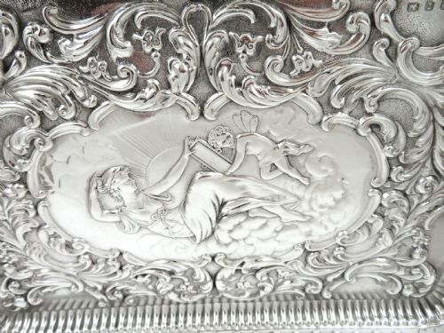 fig 1. Antique Victorian Sterling Silver Dressing Tray 1899