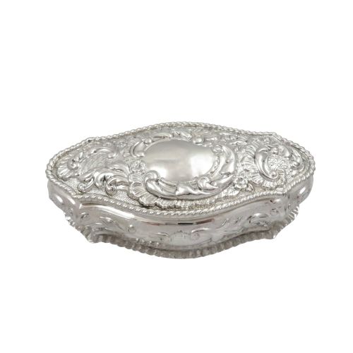 Antique Edwardian Sterling Silver 5" Trinket Box 1903