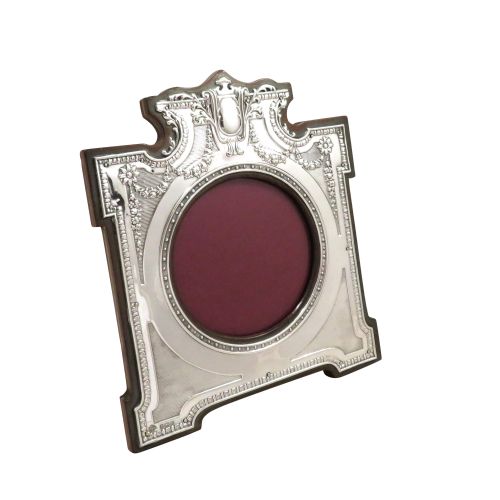 Antique Edwardian Sterling Silver 7" Photo Frame 1907