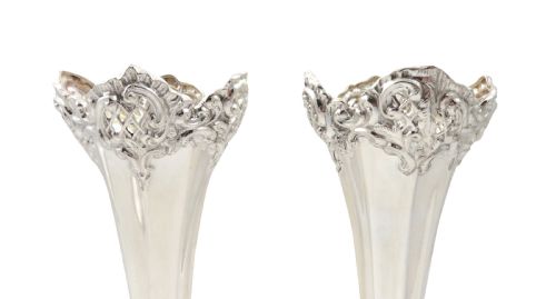 fig 1. Pair of Antique Victorian Sterling Silver 6