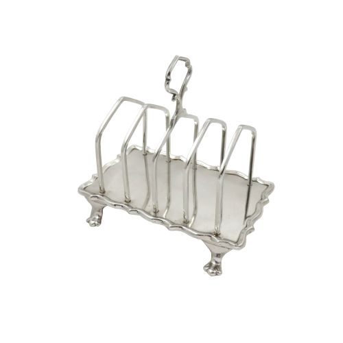Antique Edwardian Sterling Silver Toast Rack 1910