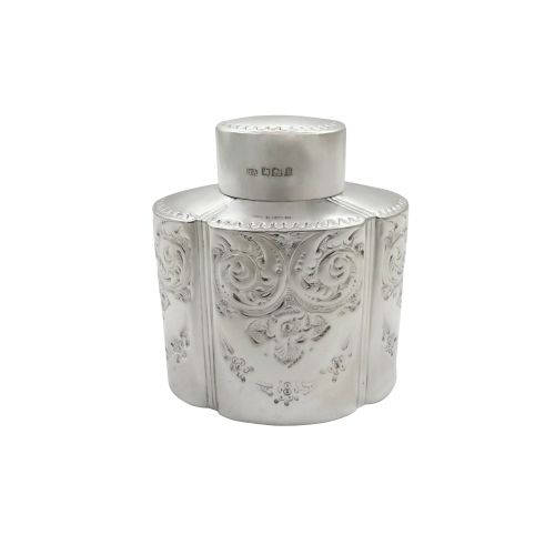 Antique Victorian Sterling Silver Caddy 1897