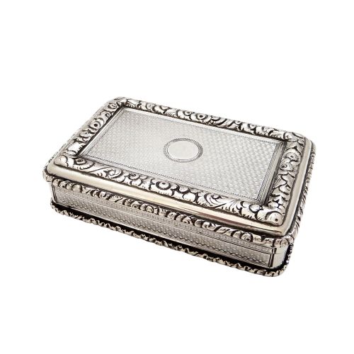 Antique Victorian Sterling Silver Snuff Box 1844
