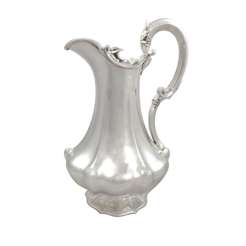 Antique Victorian Sterling Silver Wine Ewer / Lidded Jug 1846