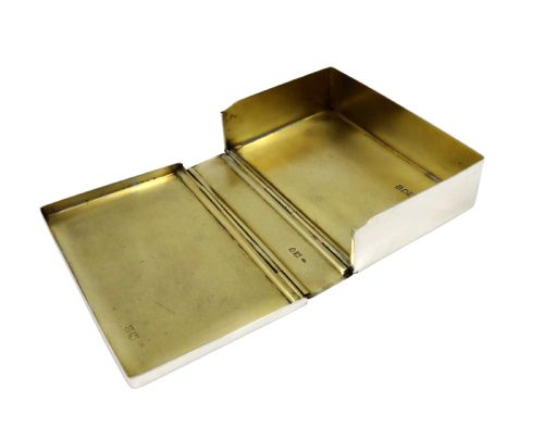 fig 1. Antique Edwardian Sterling Silver Sandwich Box 1910