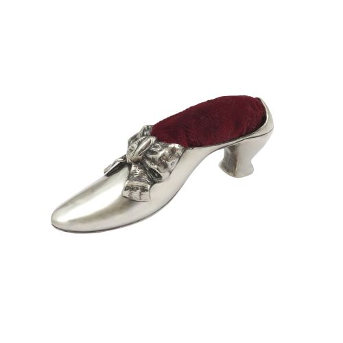 Large Antique Edwardian Sterling Silver Shoe Pin Cushion 1904
