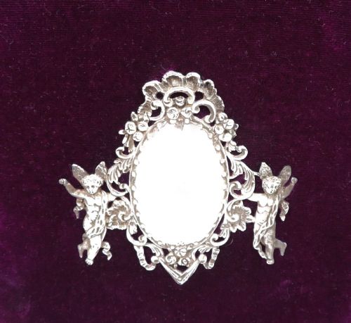 fig 1. Antique Victorian Sterling Silver Mounted Desk Top Stationery Folder 1884