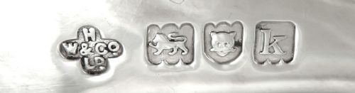 fig 2. Pair of Antique Edwardian Sterling Silver Shell Dishes with Knives 1905