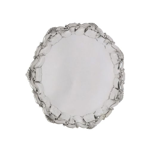 Antique Victorian Sterling Silver 7" Tray 1891