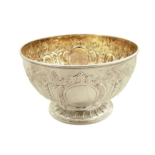 Antique Victorian Sterling Silver 8" Presentation Bowl 1889