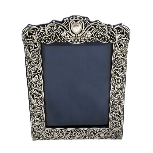Large Antique Edwardian Sterling Silver 12" Photo Frame 1903