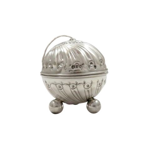 Antique Victorian Sterling Silver String Box / Holder 1892