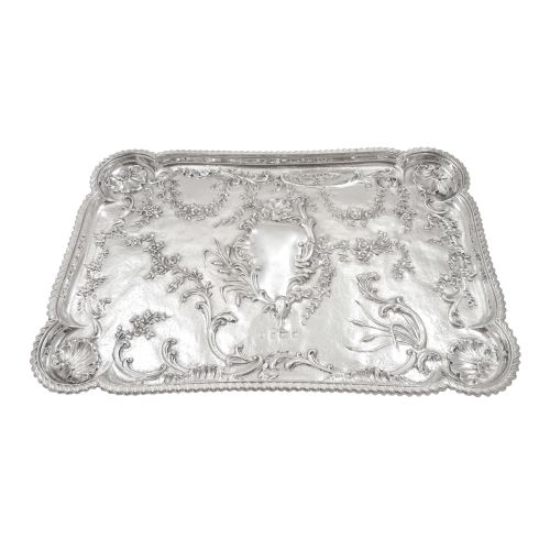 Antique Victorian Sterling Silver 12 1/2" Dressing Tray 1900