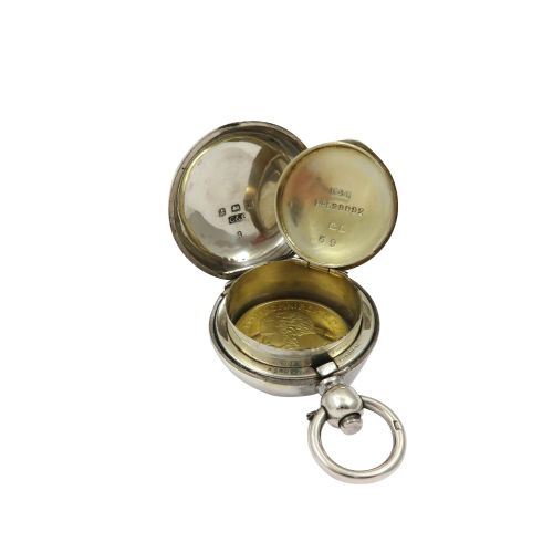 Antique Edwardian Sterling Silver Asprey Sovereign Case with Liner 1907