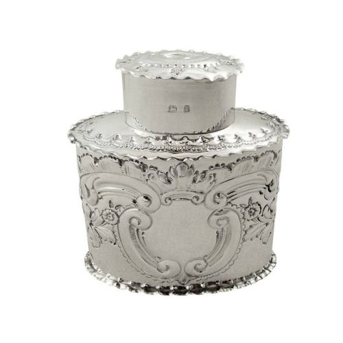 Antique Victorian Sterling Silver Caddy 1898