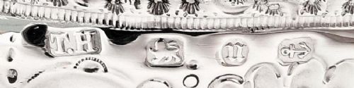 fig 2. Antique Victorian Sterling Silver 3 Piece Teaset 1888