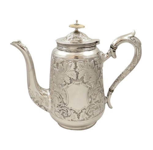 fig 1. Superb Antique Edwardian Sterling Silver 5 Piece Tea & Coffee Set - 1901/1908