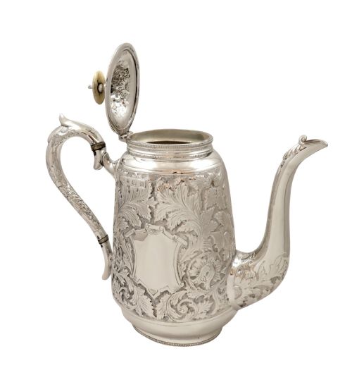 fig 2. Superb Antique Edwardian Sterling Silver 5 Piece Tea & Coffee Set - 1901/1908