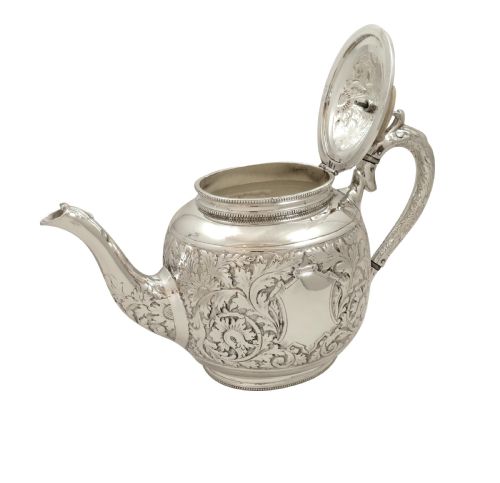 fig 4. Superb Antique Edwardian Sterling Silver 5 Piece Tea & Coffee Set - 1901/1908