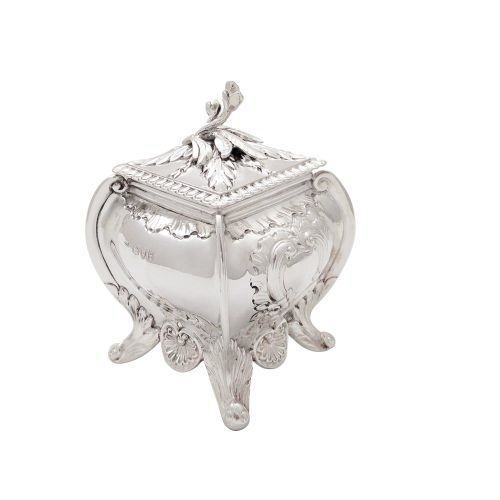 Antique Victorian Sterling Silver Caddy 1893