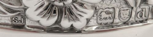 fig 1. Antique Victorian Sterling Silver Heart Trinket Box 1899