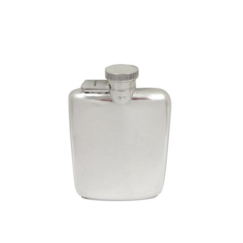 Antique Sterling Silver 4" Hip Flask 1916