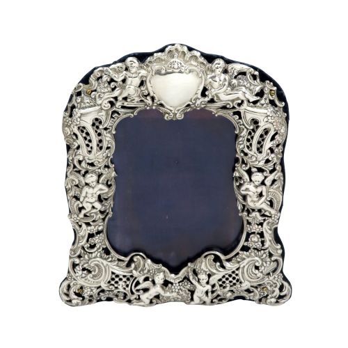 Antique Victorian Sterling Silver 8" Photo Frame 1896