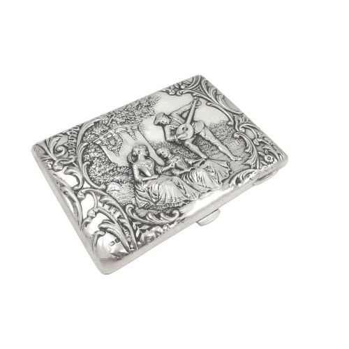 Antique Victorian Sterling Silver Aide Memoire/card Case 1899