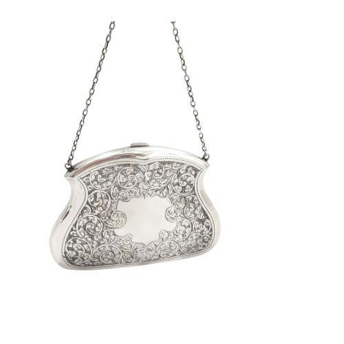 Antique Sterling Silver Purse 1917