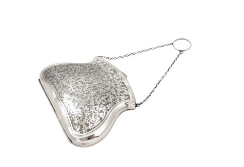 fig 1. Antique Sterling Silver Purse 1917
