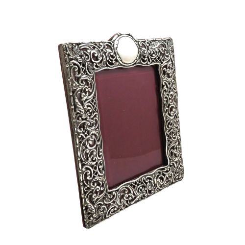 Antique Edwardian Sterling Silver 8" Photo Frame 1901