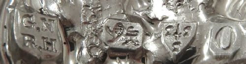 fig 1. Pair of Antique Victorian Sterling Silver Napkin Rings in Case 1897