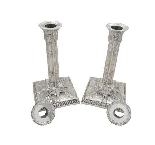 fig 1. Pair of Antique Victorian Sterling Silver 7