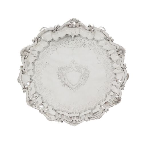 Antique Victorian Silver Plated 10" Tray / Salver C1870