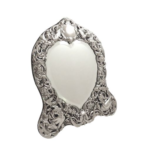 Antique Victorian Sterling Silver Dressing Table Mirror 1892