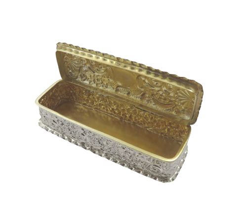 fig 1. Antique Edwardian Sterling Silver Trinket Box 1906