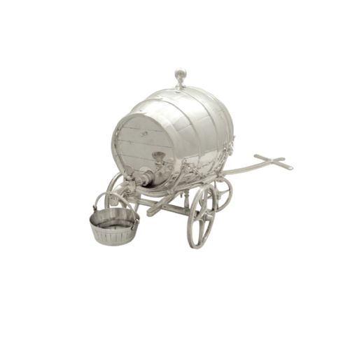 Antique Silver Plated Whisky / Spirit Barrel 1863