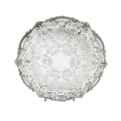 Antique Edwardian Sterling Silver 6" Tray 1908
