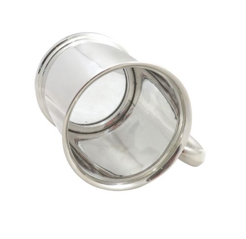 fig 1. Antique Sterling Silver Pint Tankard / Mug with Glass Bottom 1933