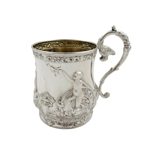 Antique George V Sterling Silver Christening Mug 1912