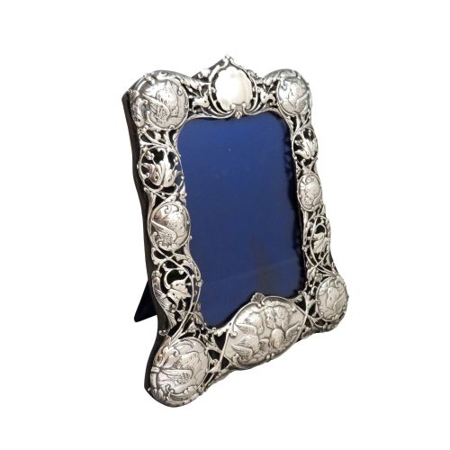 Antique Victorian Sterling Silver 8 1/4" Photo Frame 1898