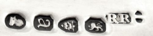 fig 1. Pair of Antique Georgian Sterling Silver Serving Spoons in Case 1816