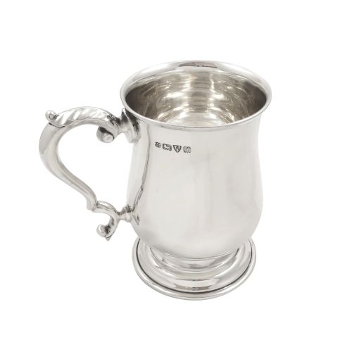 Antique George V Sterling Silver Pint Tankard / Mug 1911